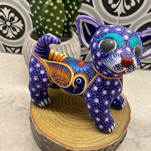Artisan Handpainted Chihuahua Dog Alebrije | Clay | Unique Mexican Folk Art